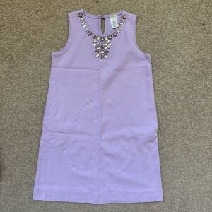 crewcuts purple tank dress with jewels